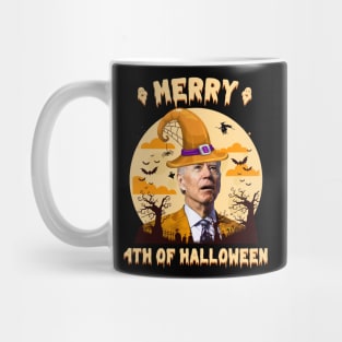 Funny Confused Biden Merry 4th Of Halloween Mug